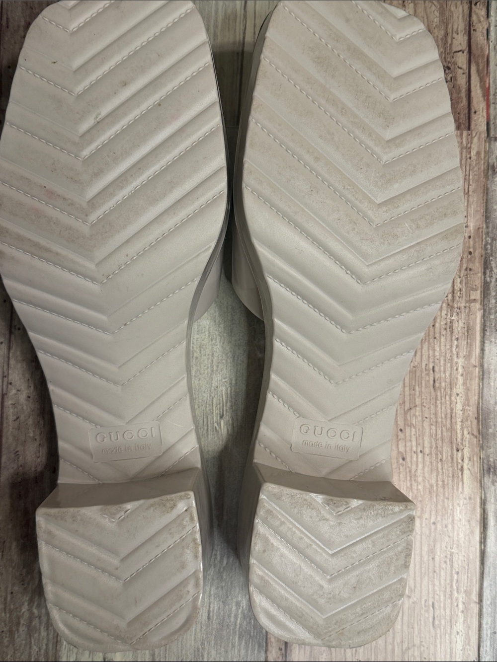 Gucci Rubber Sandal Slide Block Mules 39 - Picture 6 of 7